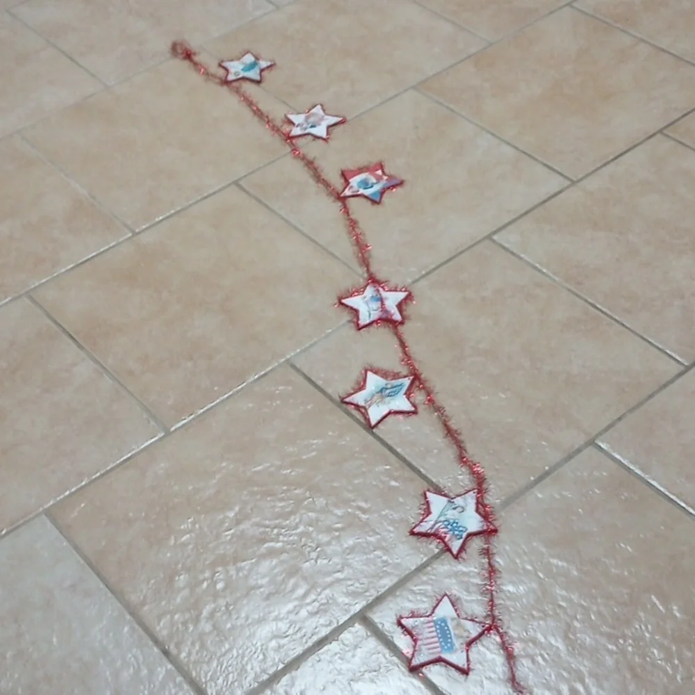 Bethany Lowe Patriotic Stars on Red Tinsel - Picture 9 of 9